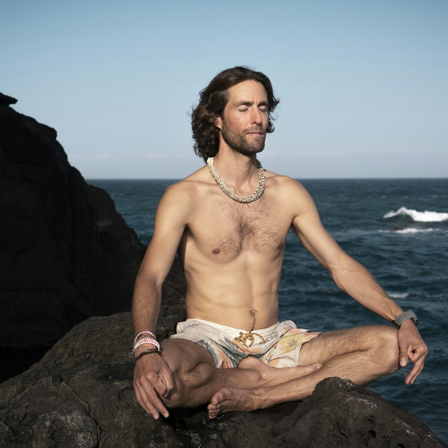 Meditation practice space with cushions arranged in circle